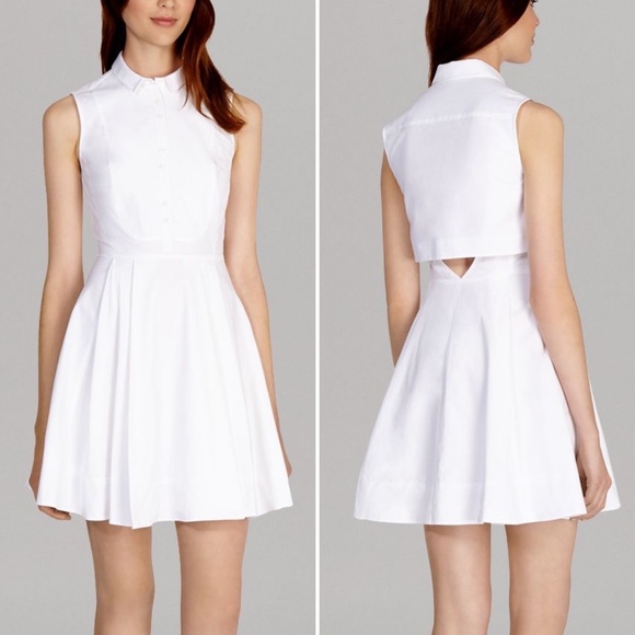 karen millen white shirt dress